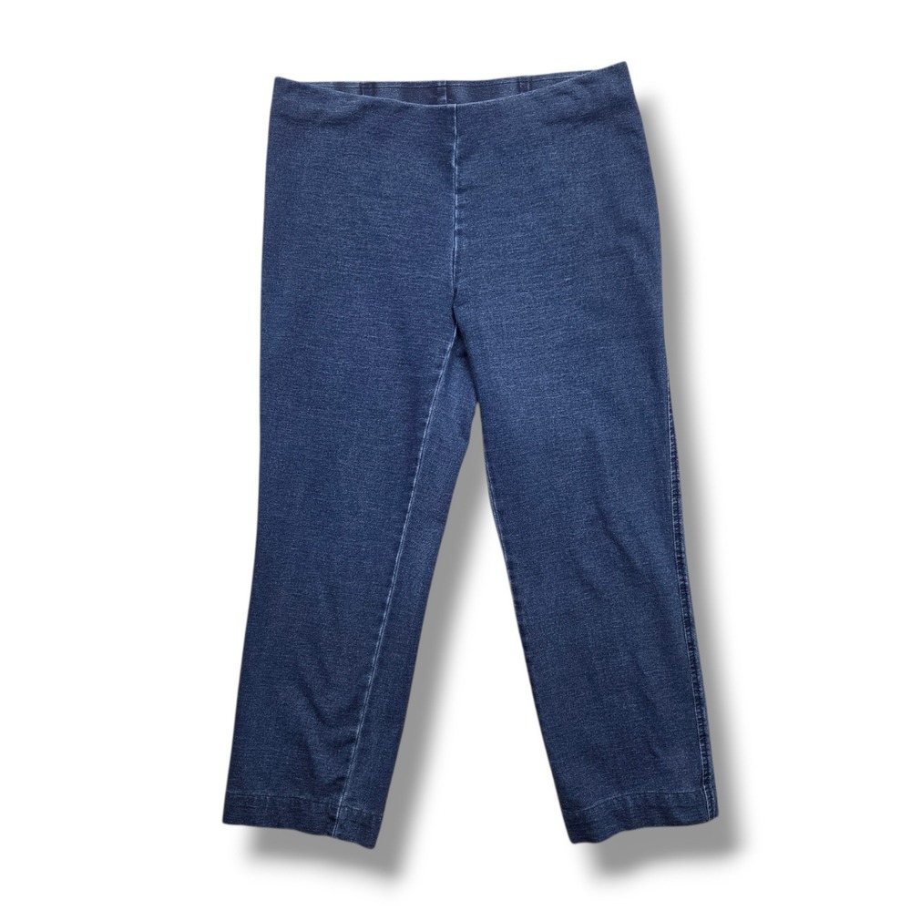 Pure Jill Indigo Slim Leg Jeans Womens Small Tall Mid Rise Denim Pants
